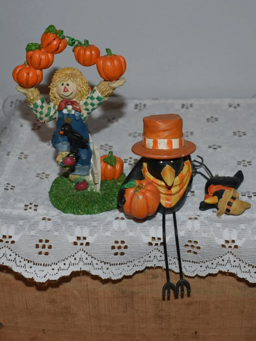 Vintage Papel Giftware Harvest Fall Halloween Collectable Figurine Lot Set of 3